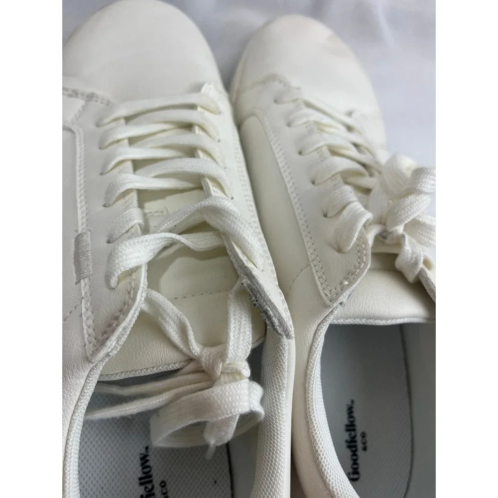 Goodfellow & Co Mens Low Top Lace Up Sneakers Off White Size 11.5 Casual Shoes